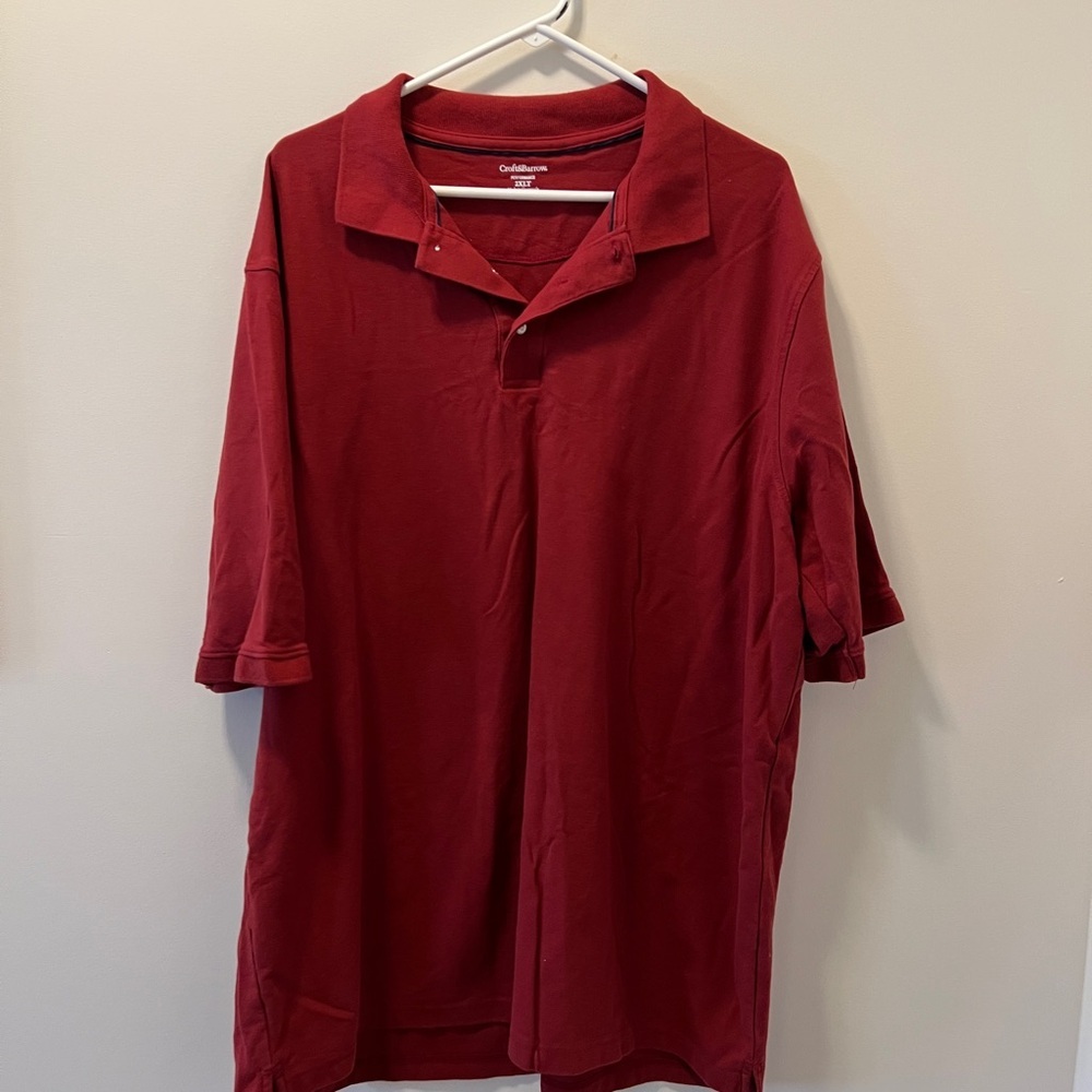 Croft & Borrow Men's Red Polo Shirt